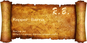 Repper Barna névjegykártya